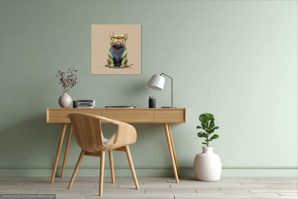 Hulkowy Buldog – Komiksowy Obraz Francuskiego Buldoga - Kolekcja Superbohaterów