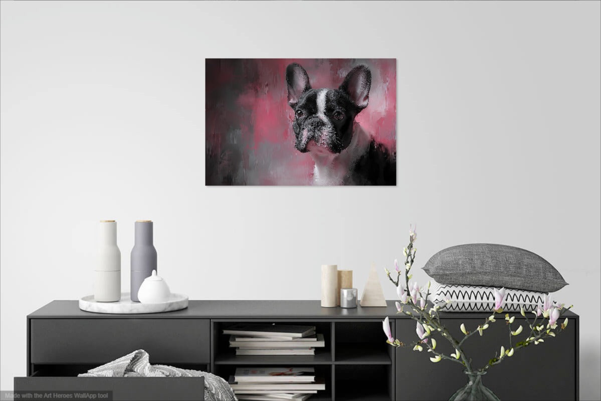 Buldog Francuski Street Art – Miejski Obraz na Ścianę