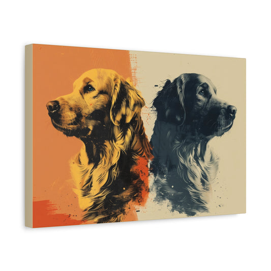 Ciepło i Cień Golden Retrievera - Portret Golden Retrievera Obraz