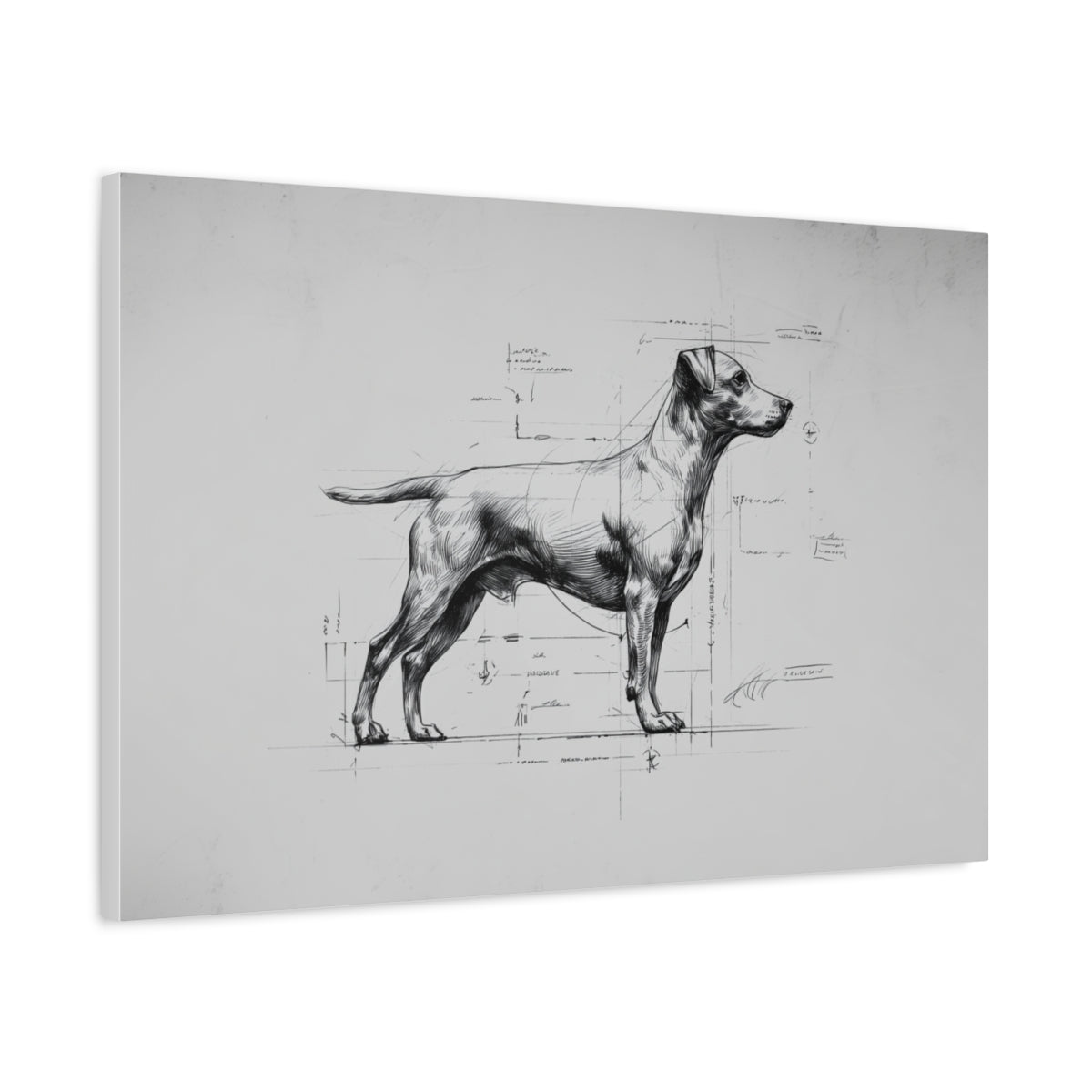 Anatomiczny Szkic Jack Russell Terriera – Minimalistyczna Grafika