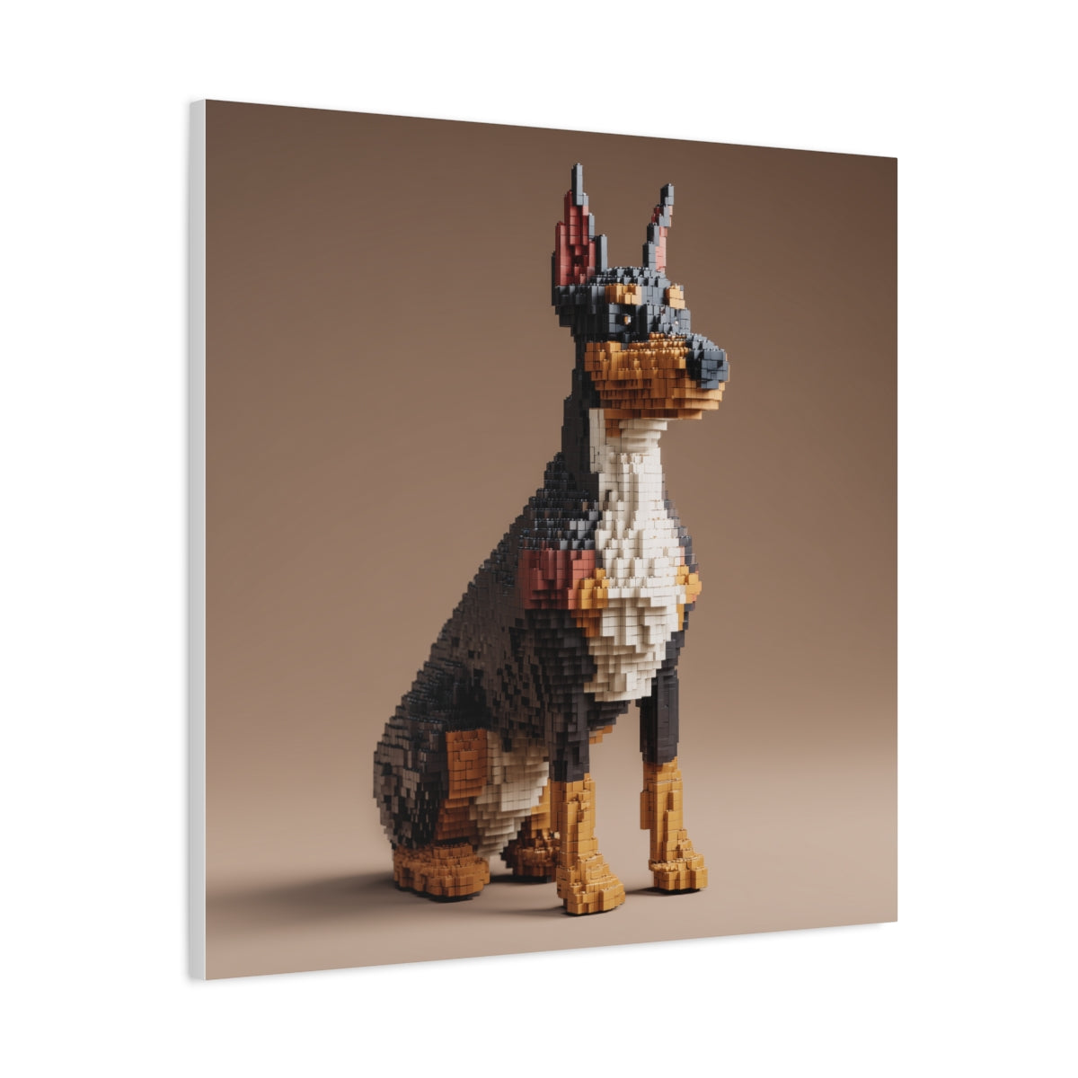 Doberman z LEGO – Pikselowa Sztuka na Ścianę