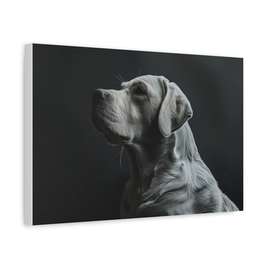 Elegancki Portret Labradora – Minimalistyczna Sztuka w Czarno-Białej Tonacji