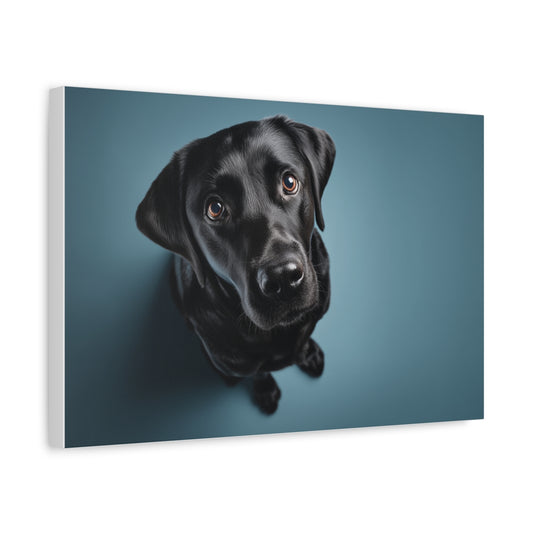 Fotorealistyczny Portret Czarnego Labradora – Wyjątkowa Dekoracja Ścienna