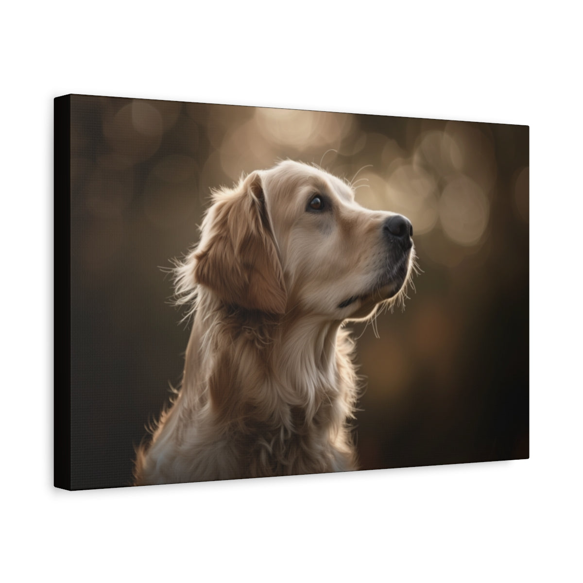 Golden Retriever Elegancki Obraz na Płótnie z Psem w Naturalnym Stylu