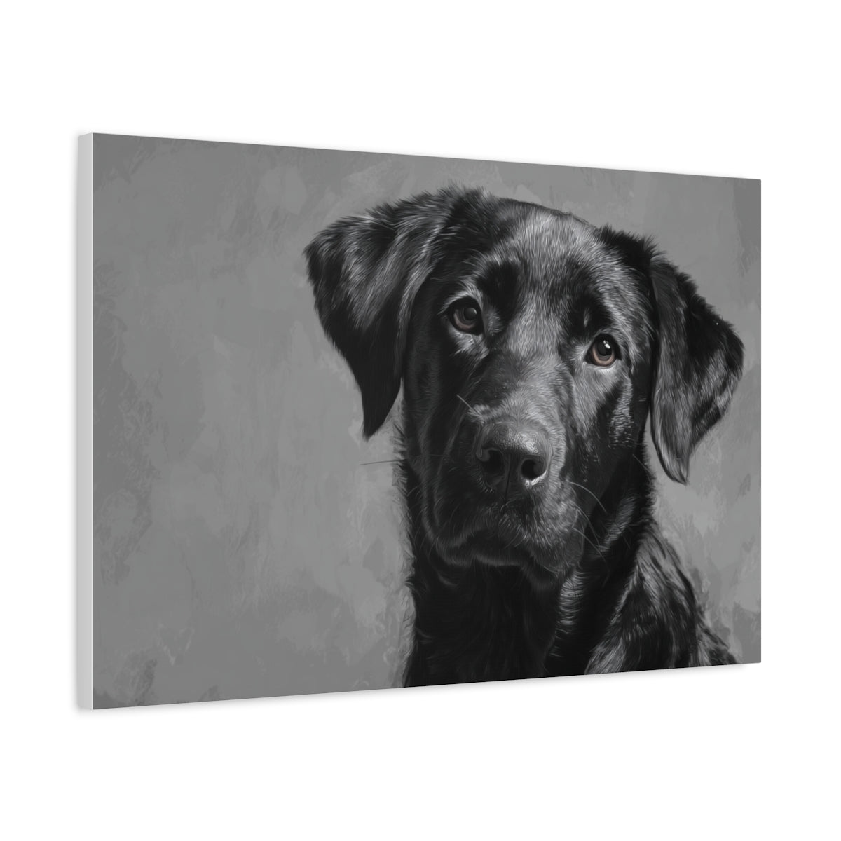 Grafitowy Labrador – Stylowy Obraz Labradora w Szarych Barwach
