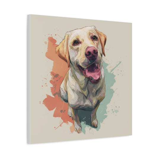 Ilustrowany Labrador w Stylu Boho – Obraz do Pokoju i Salonu