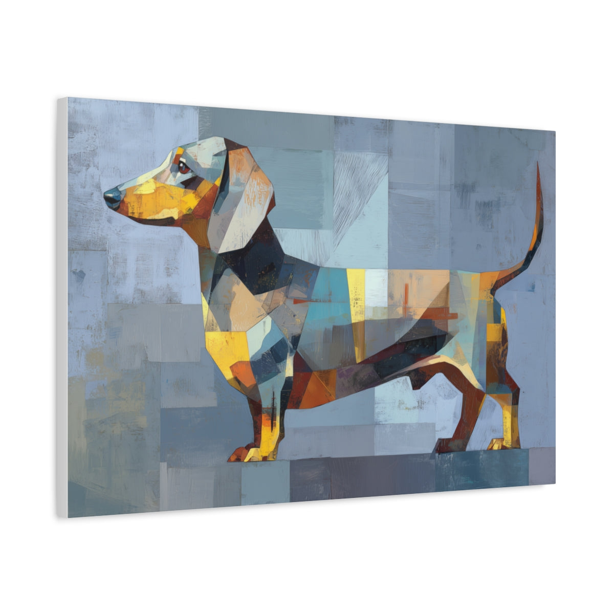 Kubistyczny Jamnik – Abstrakcyjny Obraz Geometryczny