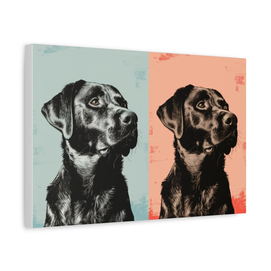Labrador w Dwóch Odsłonach – Obraz Na Płótnie Do Stylowego Wnętrza