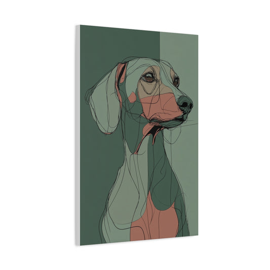 Line Art Jamnik – Minimalistyczna Sztuka Współczesna