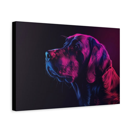 Neonowe Spojrzenie Labradora - Nowoczesny Obraz
