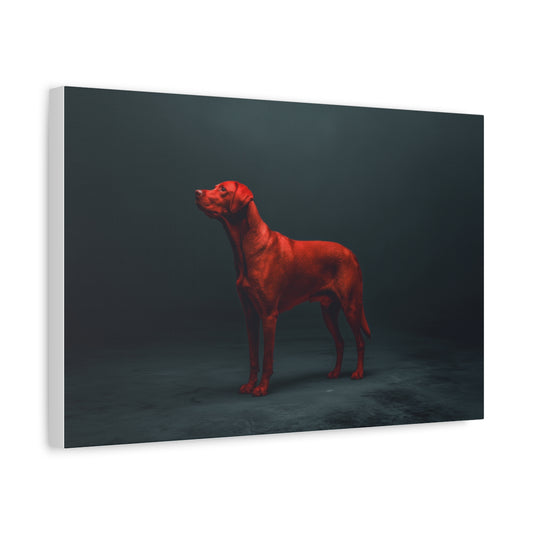 Nowoczesny Obraz "Czerwony Labrador" – Surrealistyczna Dekoracja do Wnętrz