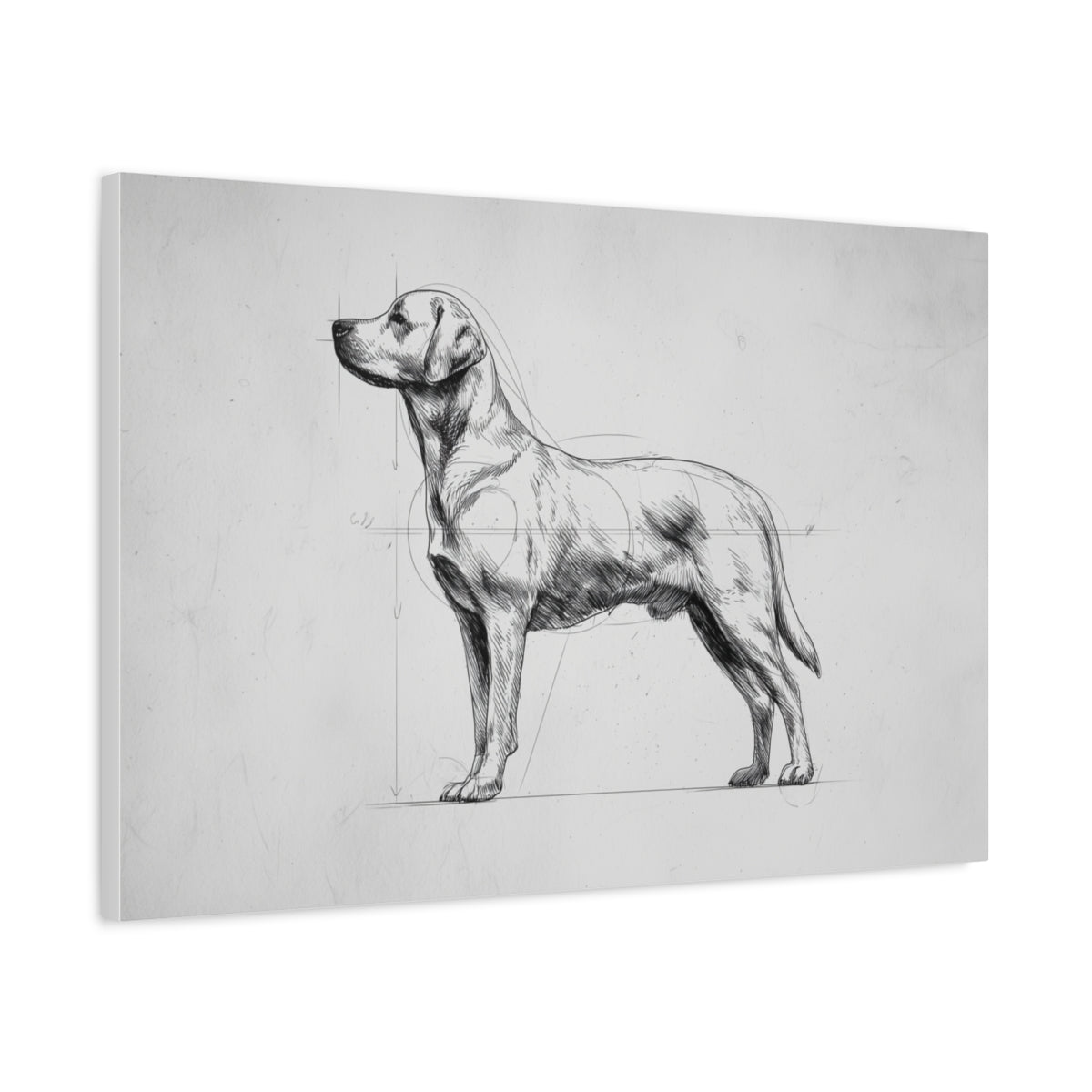 Obraz Anatomiczny Labradora - Klasyczny Rysunek Do Biura i Gabinetu