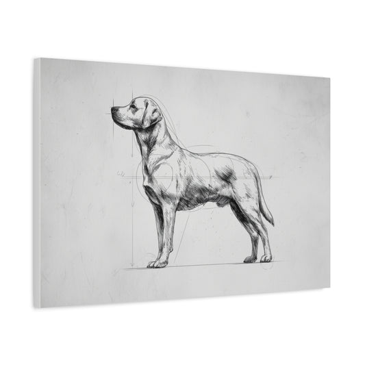 Obraz Anatomiczny Labradora - Klasyczny Rysunek Do Biura i Gabinetu