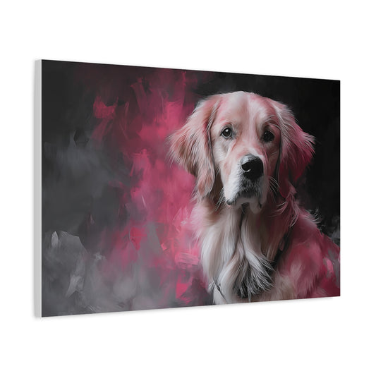 Obraz Golden Retriever – Nowoczesne Malarstwo w Stylu Banksy