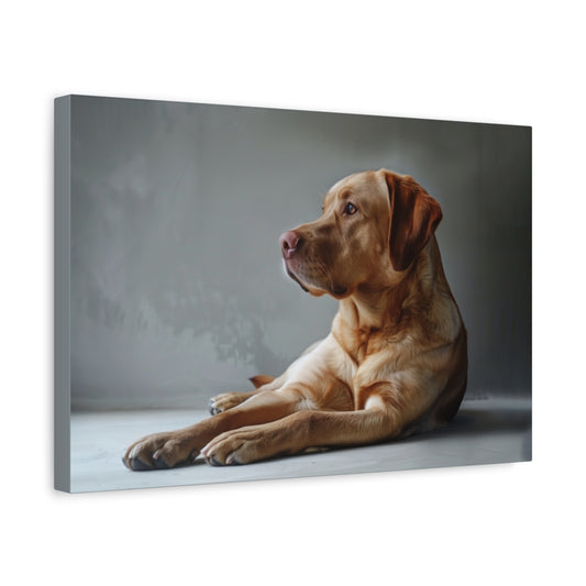 Obraz Labradora w Stylu Skandynawskim – Labrador na Beżowym Tle