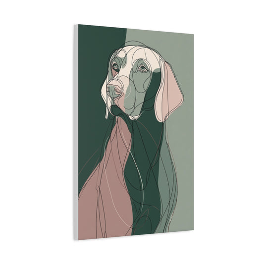 Obraz Line Art z Labradorem – Dekoracja Ścienna do Nowoczesnych Wnętrz