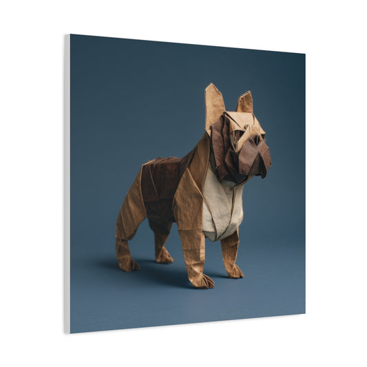 Origami Buldog Francuski – Minimalistyczna Sztuka Nowoczesna