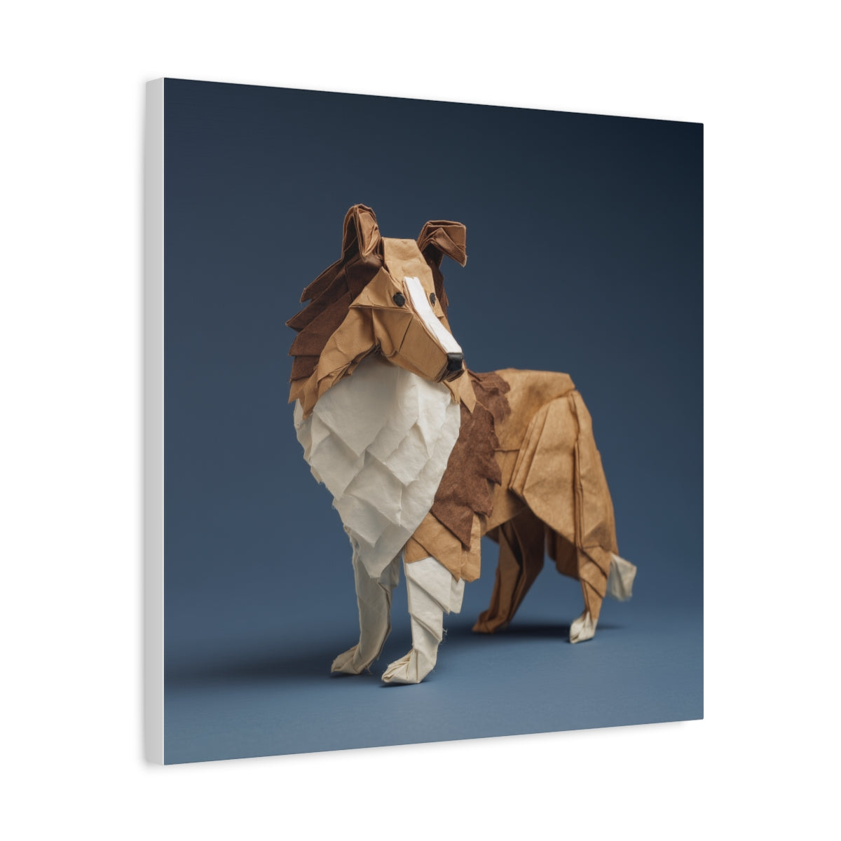 Origami Sheltie Wall Art – Dekoracja Do Wnętrz Japandi