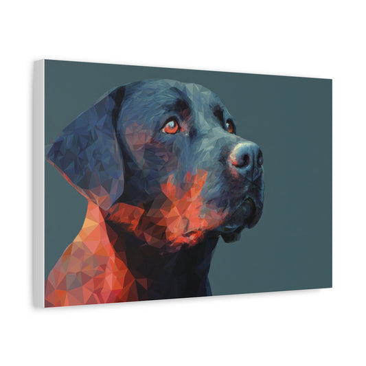 Labrador w Polygonalnym Stylu – Sztuka Geometryczna Na Ścianę