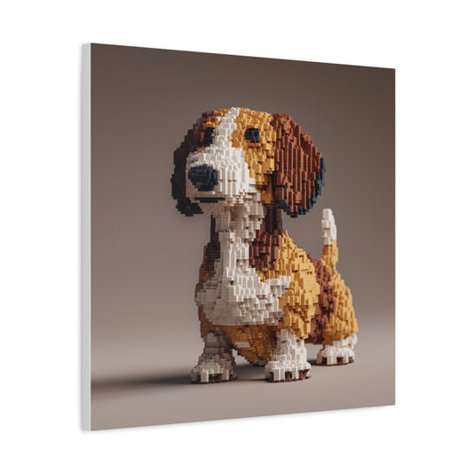 Uroczy Obraz Jamnika z Klocków Lego – Idealny do Pokoju Dziecka