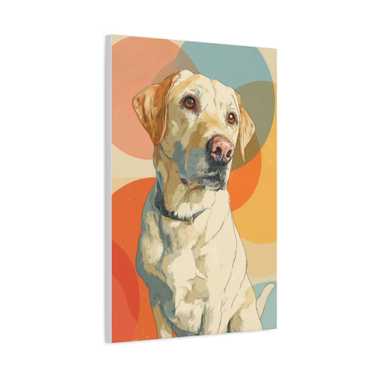 Wesoły Labrador – Ilustracja Ścienna z Psem w Stylu Pop-Art