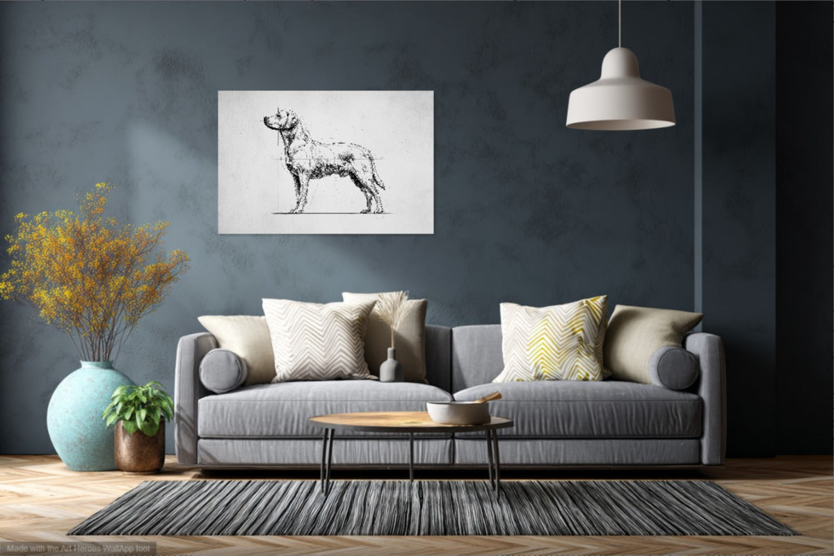 Obraz Anatomiczny Labradora - Klasyczny Rysunek Do Biura i Gabinetu