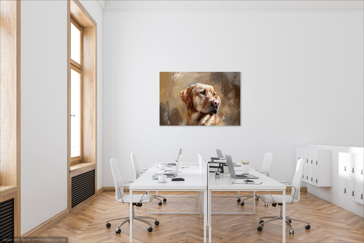 Biszkoptowy Labrador w Naturalnych Barwach – Obraz Dekoracyjny