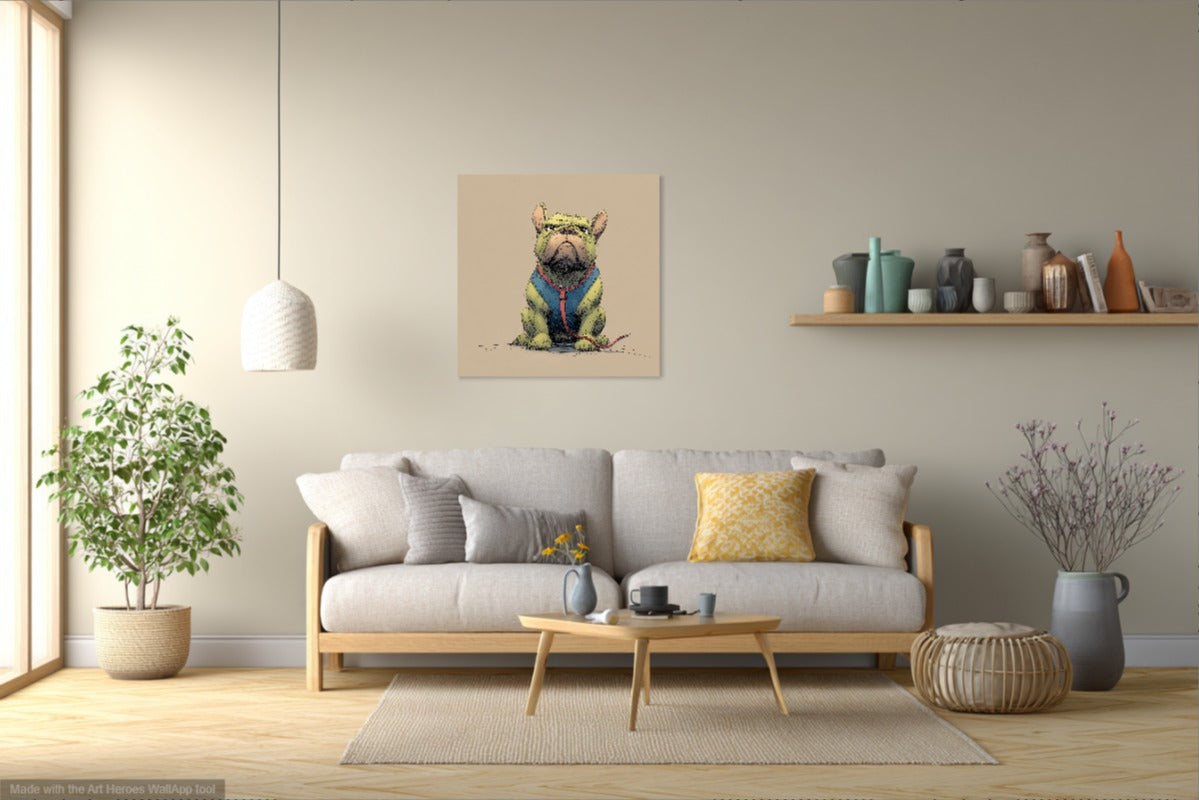 Hulkowy Buldog – Komiksowy Obraz Francuskiego Buldoga - Kolekcja Superbohaterów