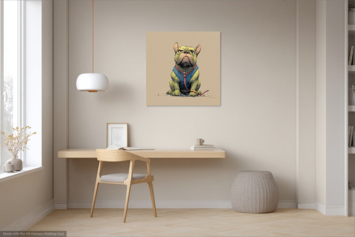 Hulkowy Buldog – Komiksowy Obraz Francuskiego Buldoga - Kolekcja Superbohaterów