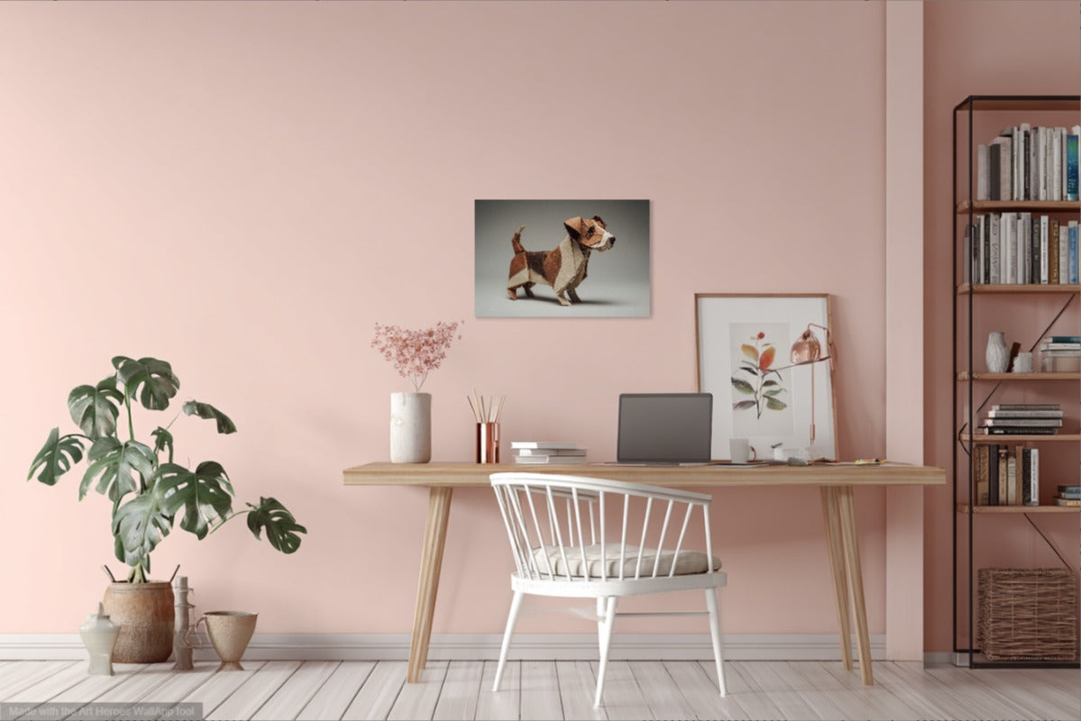 Origami Jack Russell Terrier – Artystyczny Portret Psa z Papieru