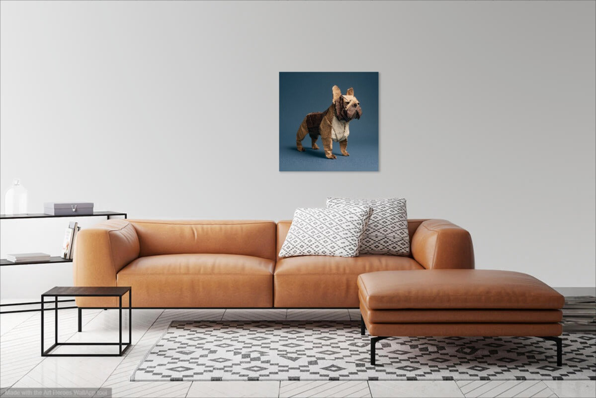 Origami Buldog Francuski – Minimalistyczna Sztuka Nowoczesna