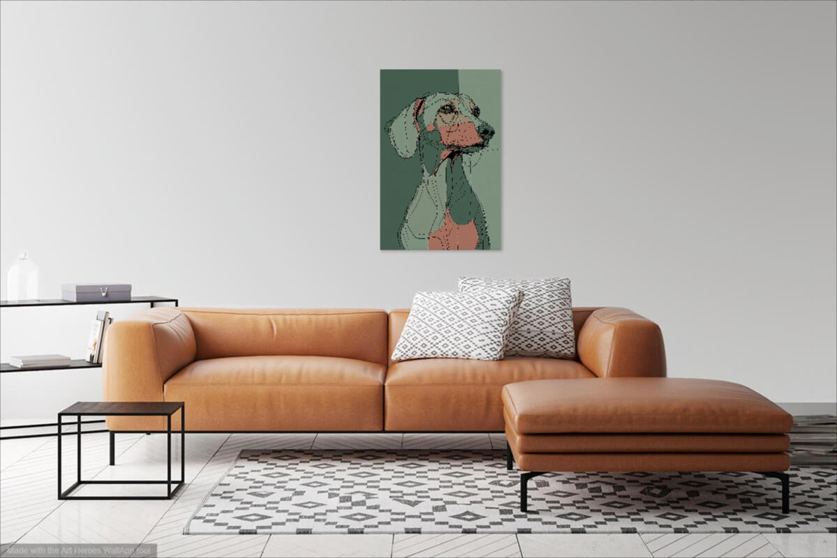 Line Art Jamnik – Minimalistyczna Sztuka Współczesna