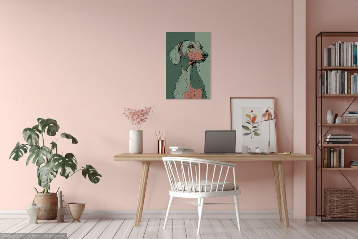 Line Art Jamnik – Minimalistyczna Sztuka Współczesna