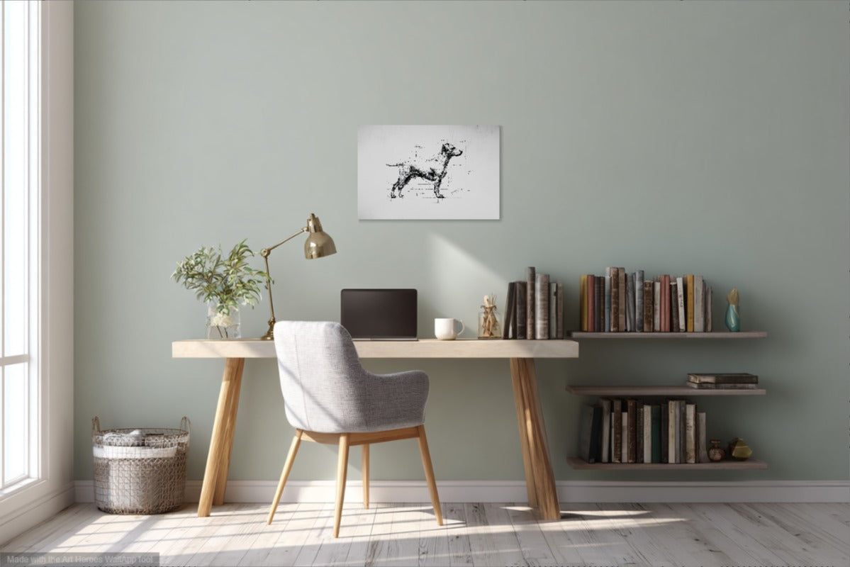 Anatomiczny Szkic Jack Russell Terriera – Minimalistyczna Grafika