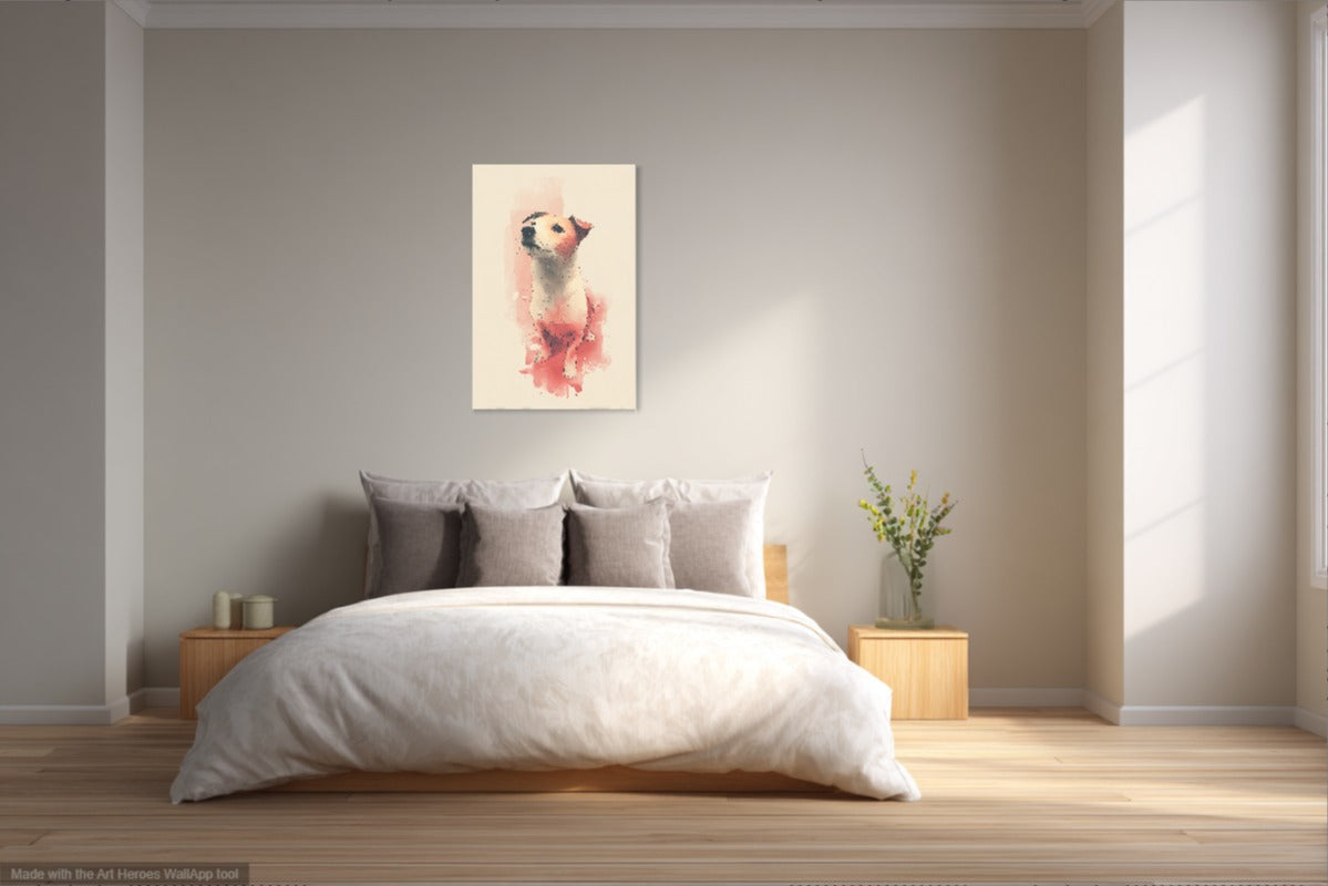 Akwarelowa Ilustracja Jack Russell Terriera – Ciepły Portret Psa