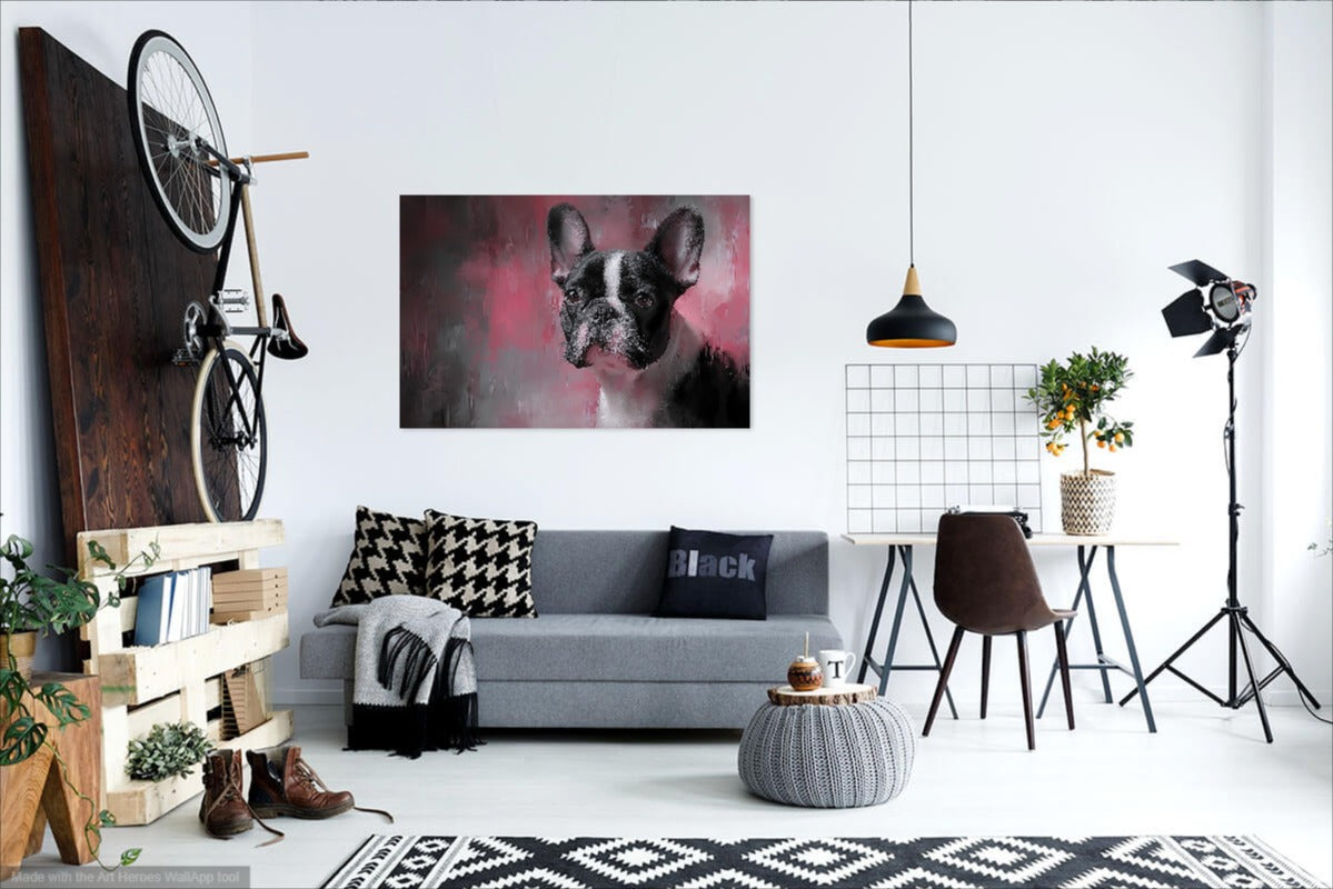 Buldog Francuski Street Art – Miejski Obraz na Ścianę