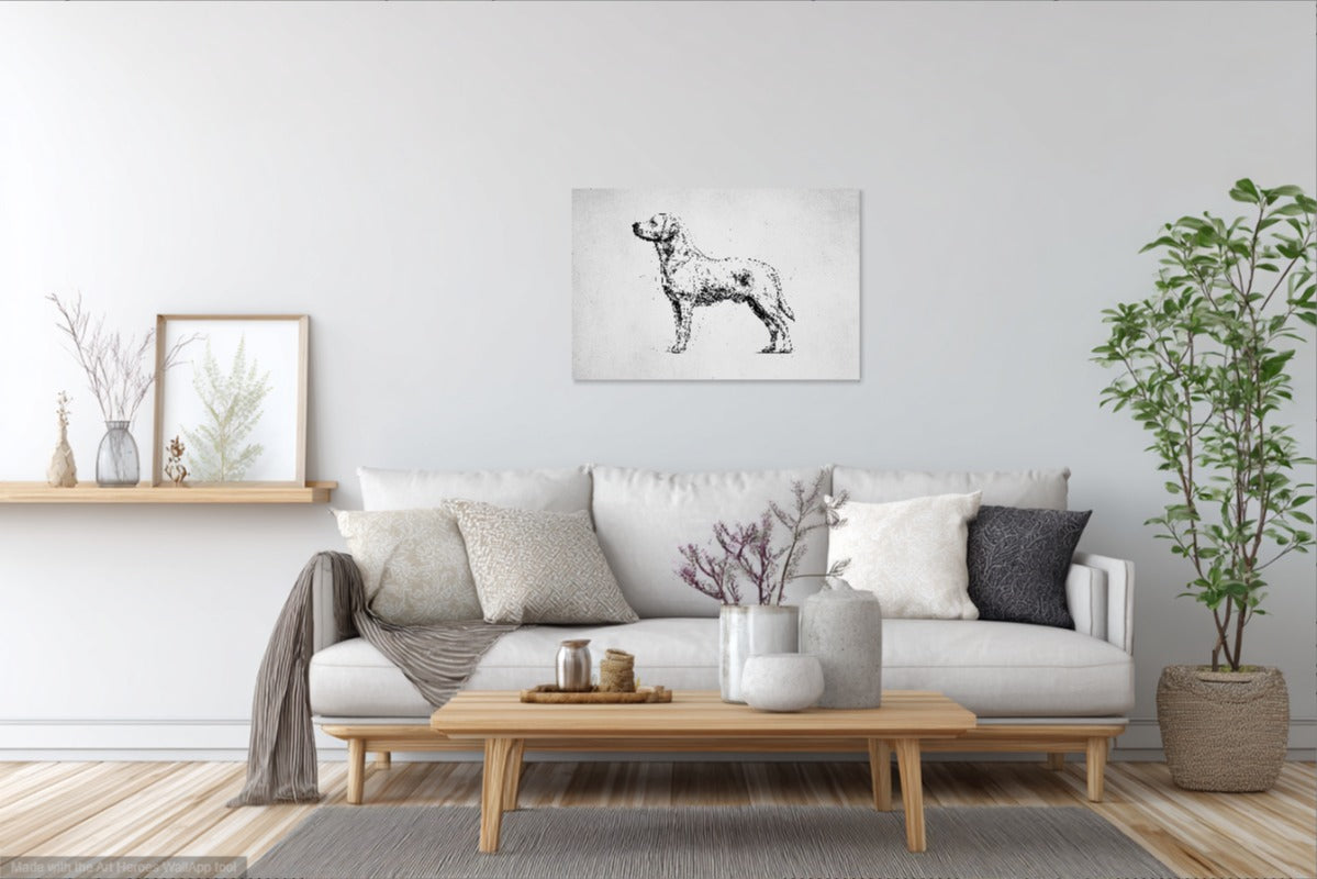 Obraz Anatomiczny Labradora - Klasyczny Rysunek Do Biura i Gabinetu