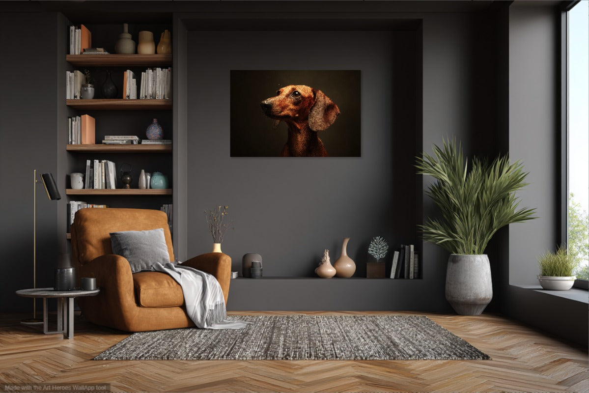 Portret Jamnika – Klasyczna Ilustracja Psa w Stylu Realistycznym